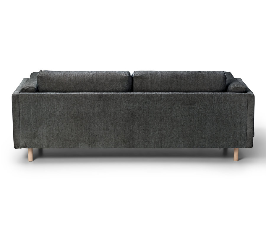 Antracytowa sofa 2,5-osobowa.