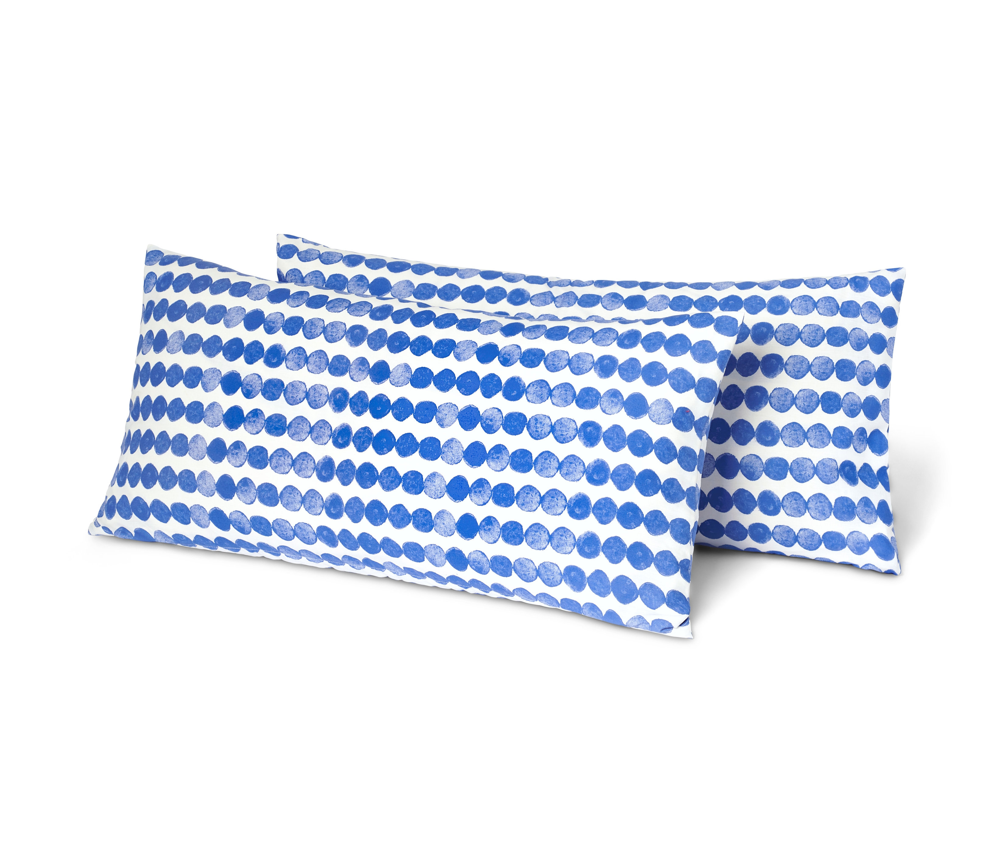 Tchibo - Poszewki na poduszki z bawełny renforcé - kolor: biały/niebieski