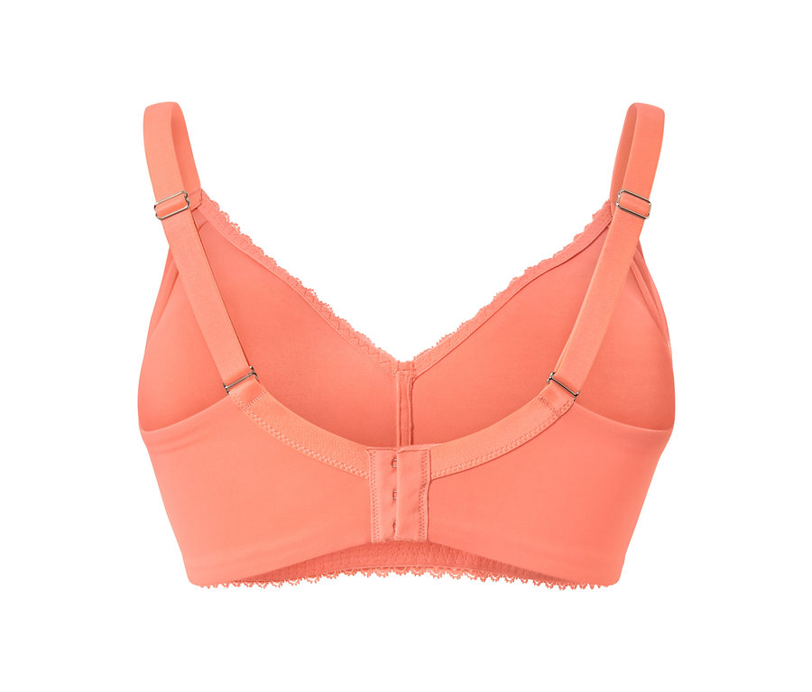 Widok z tyłu miękkiego biustonosza.