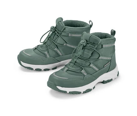 Dziecięce buty termiczne, zielone.