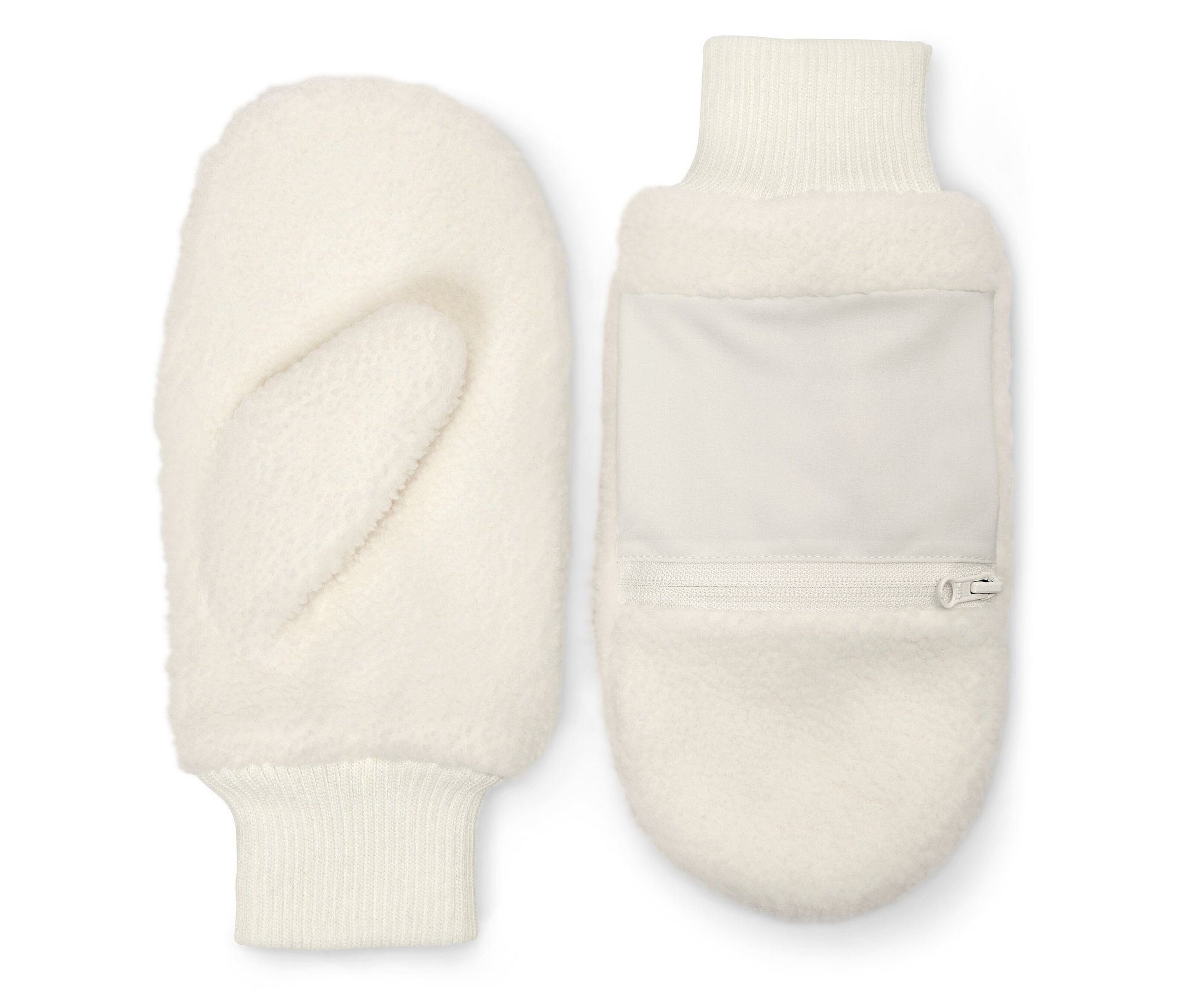Tchibo - Pluszowe rękawiczki z jednym palcem - unisex- biały