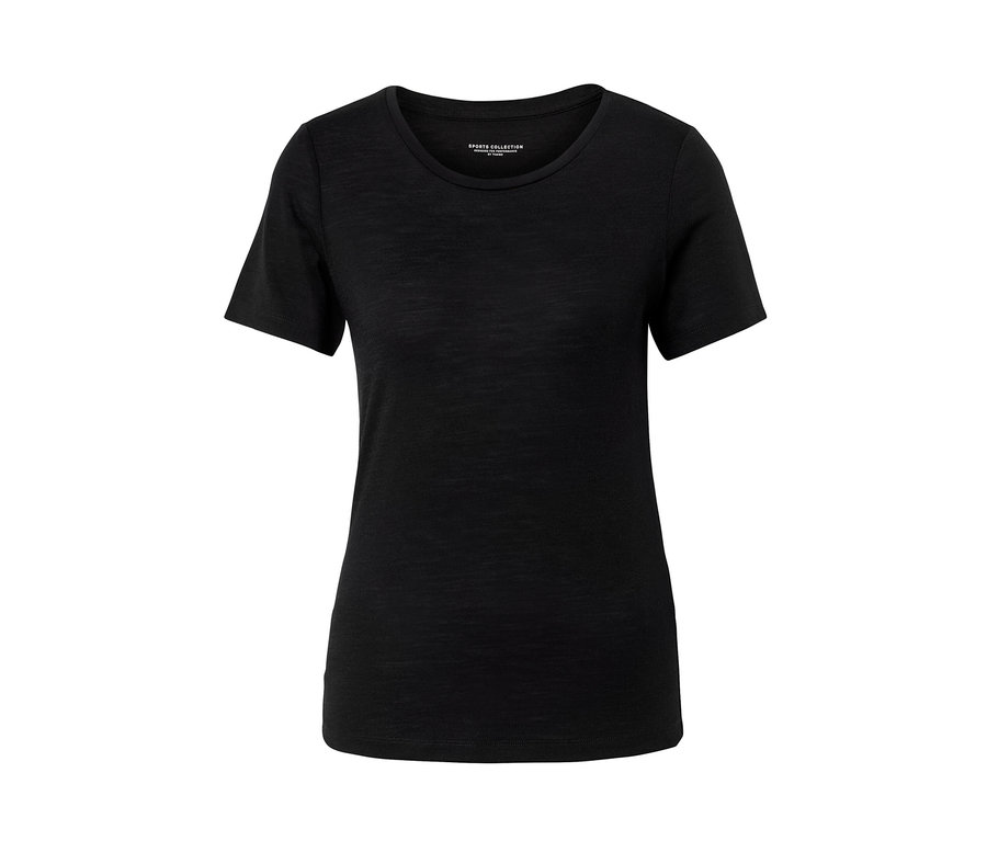 Czarna koszulka z wełny merino.