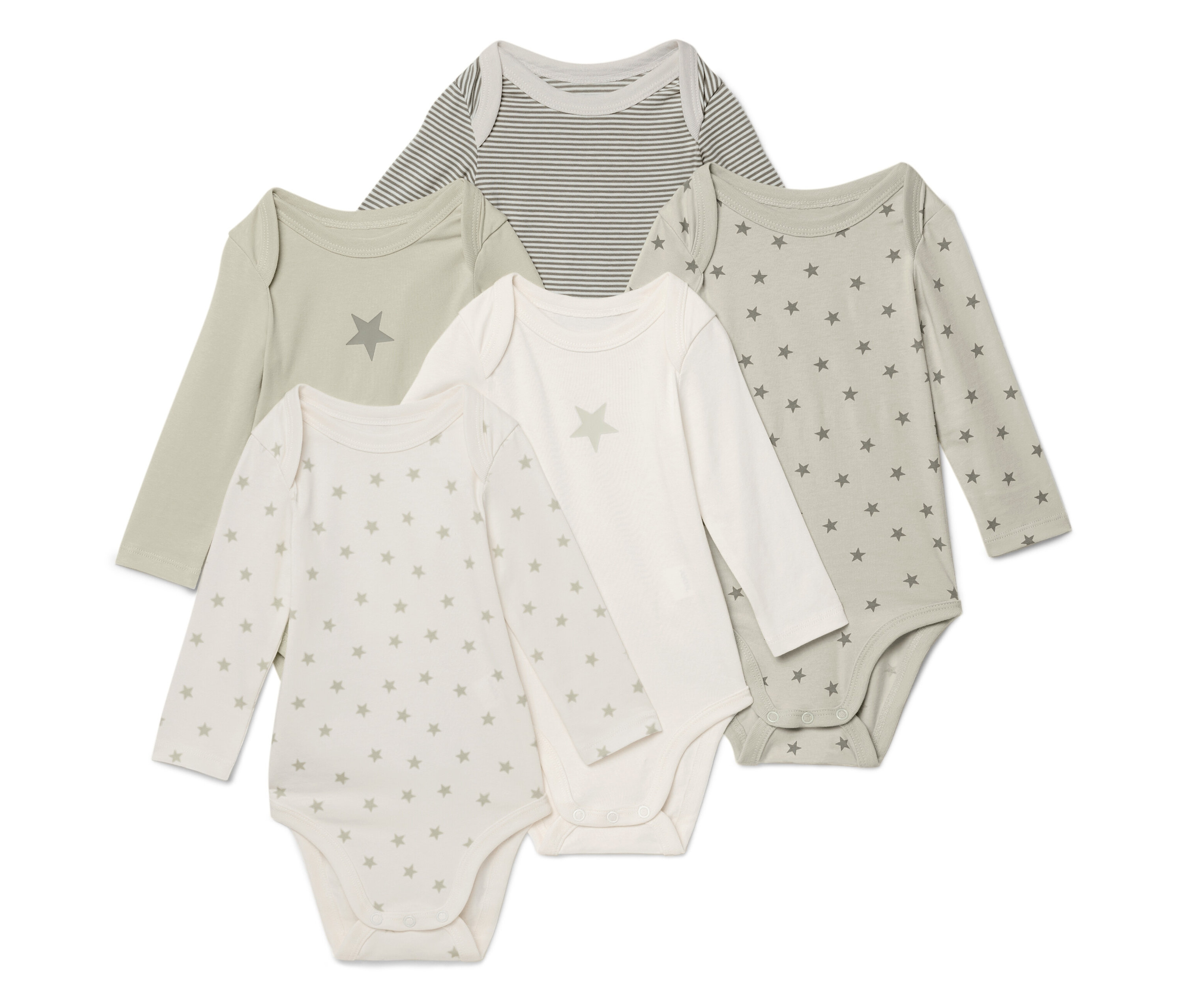 Tchibo - Body rosnące z dzieckiem- zielony/biały/z nadrukiem