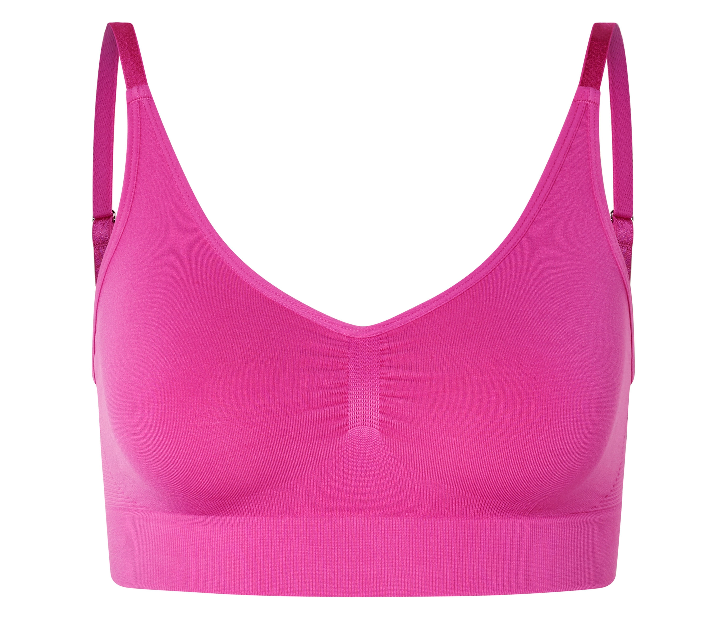 Tchibo - Bezszwowy biustonosz sportowy- różowy