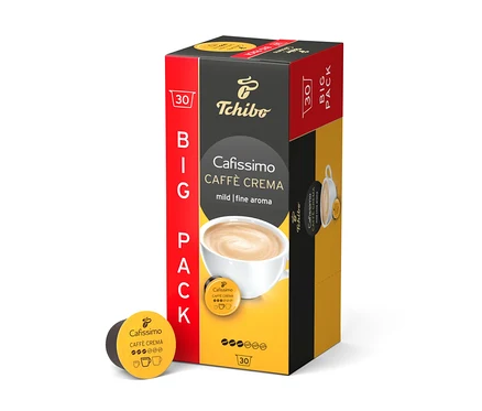 Opakowanie 30 kapsułek Cafissimo Caffè Crema mild.