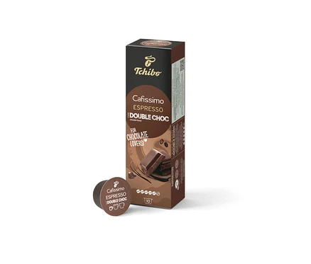 Opakowanie i kapsułka Cafissimo Espresso Double Choc.