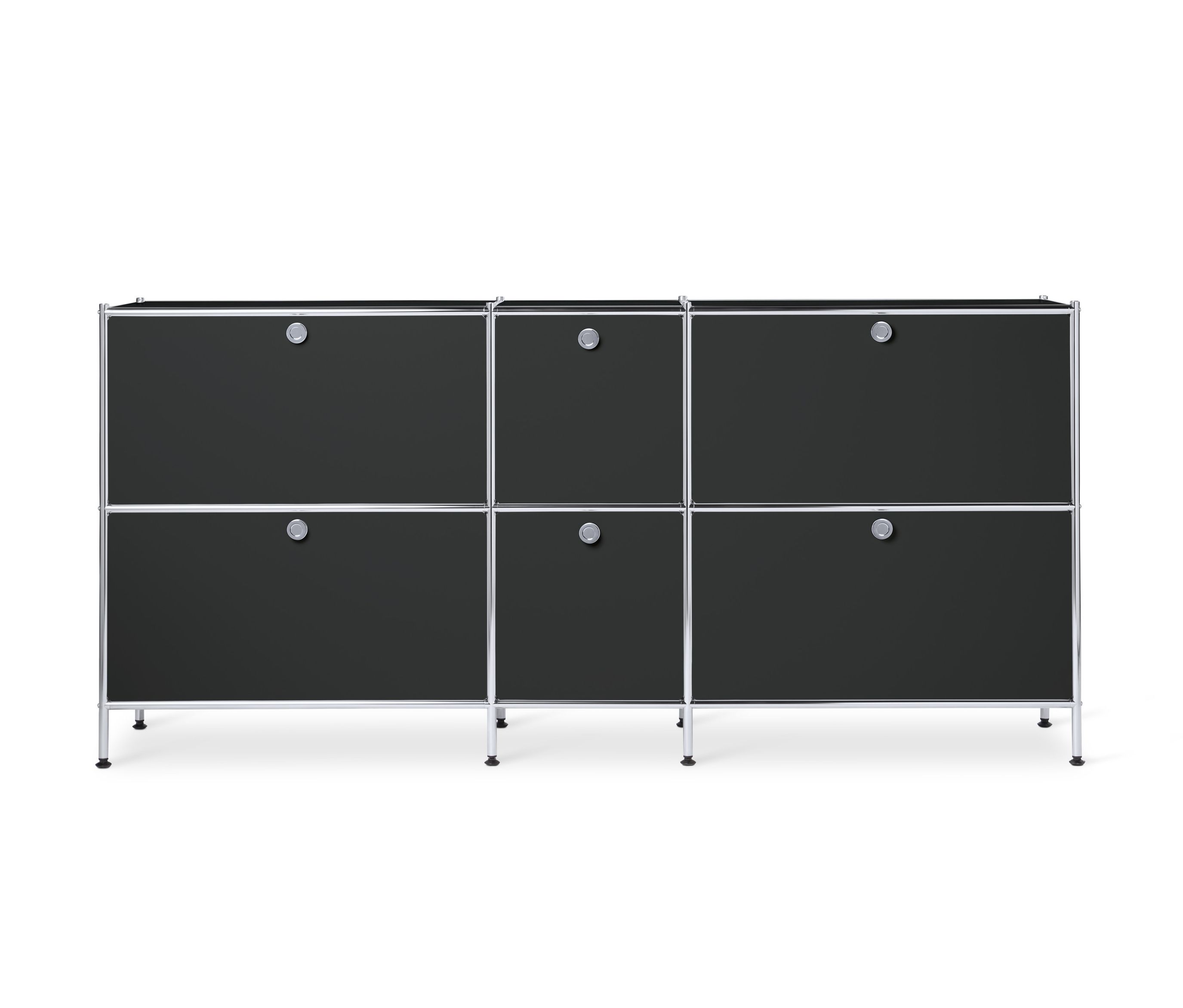 Tchibo - Metalowa szafka typu sideboard »Cn3« duża - kolor: czarny