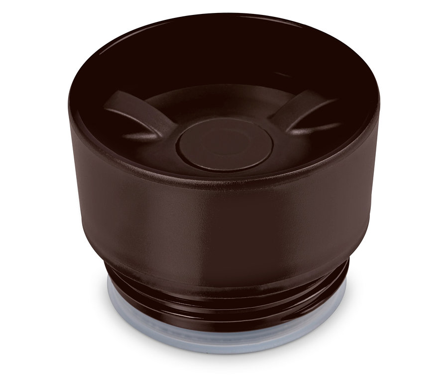 Brązowa pokrywka kubka termicznego na kawę Coffee Dictionary.