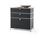 Czarna metalowa komoda »CN3« z 3 szufladami.
