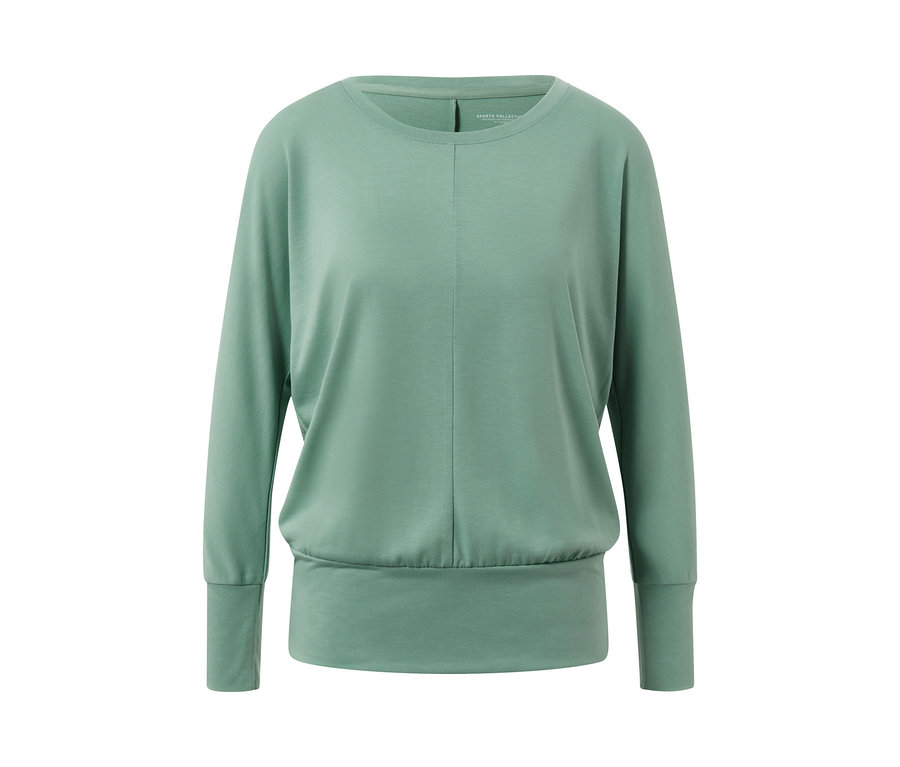 Szałwiowa zielona koszulka do jogi i treningu.