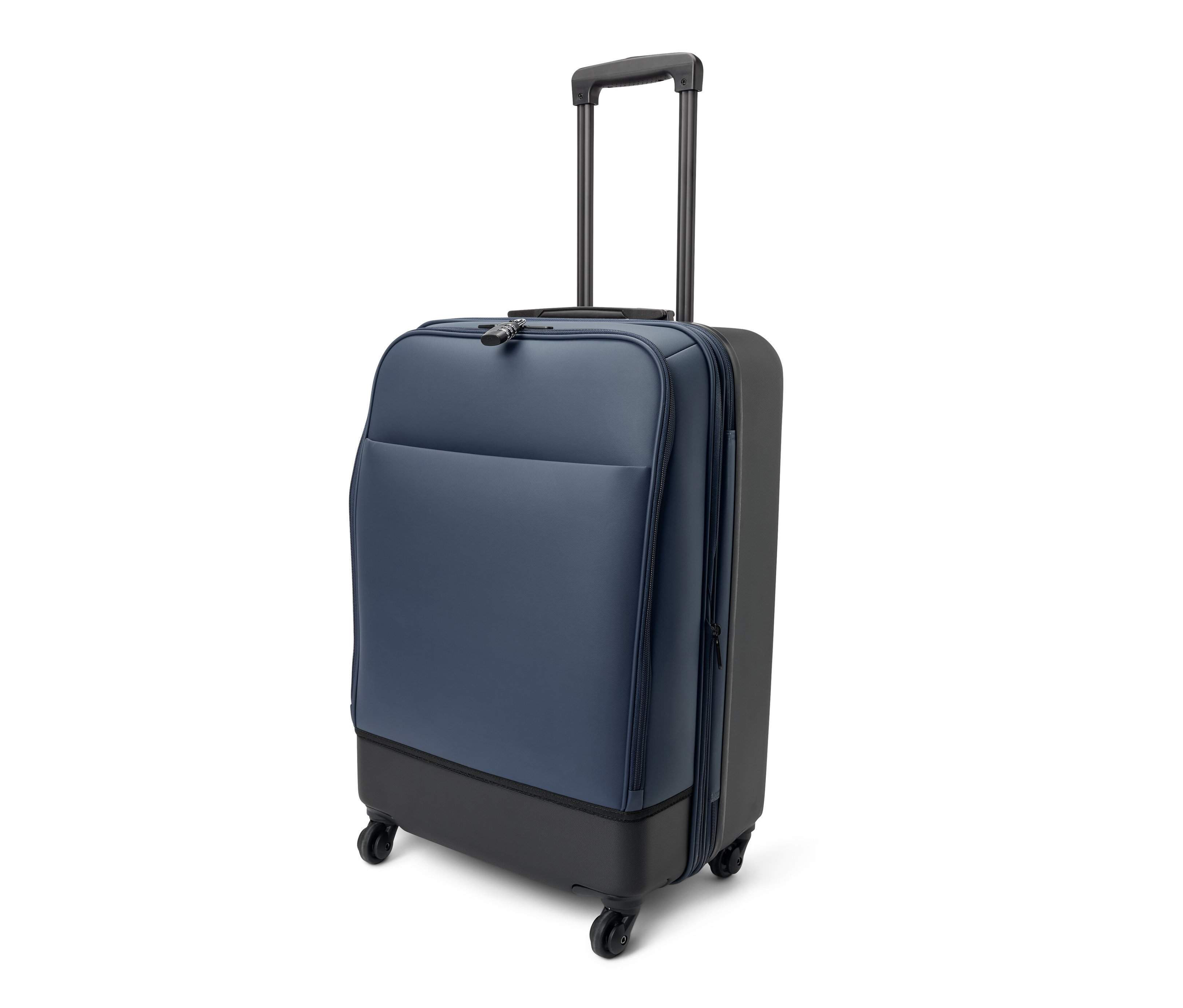 Tchibo - Walizka hybrydowa - kolor: czarny/niebieski