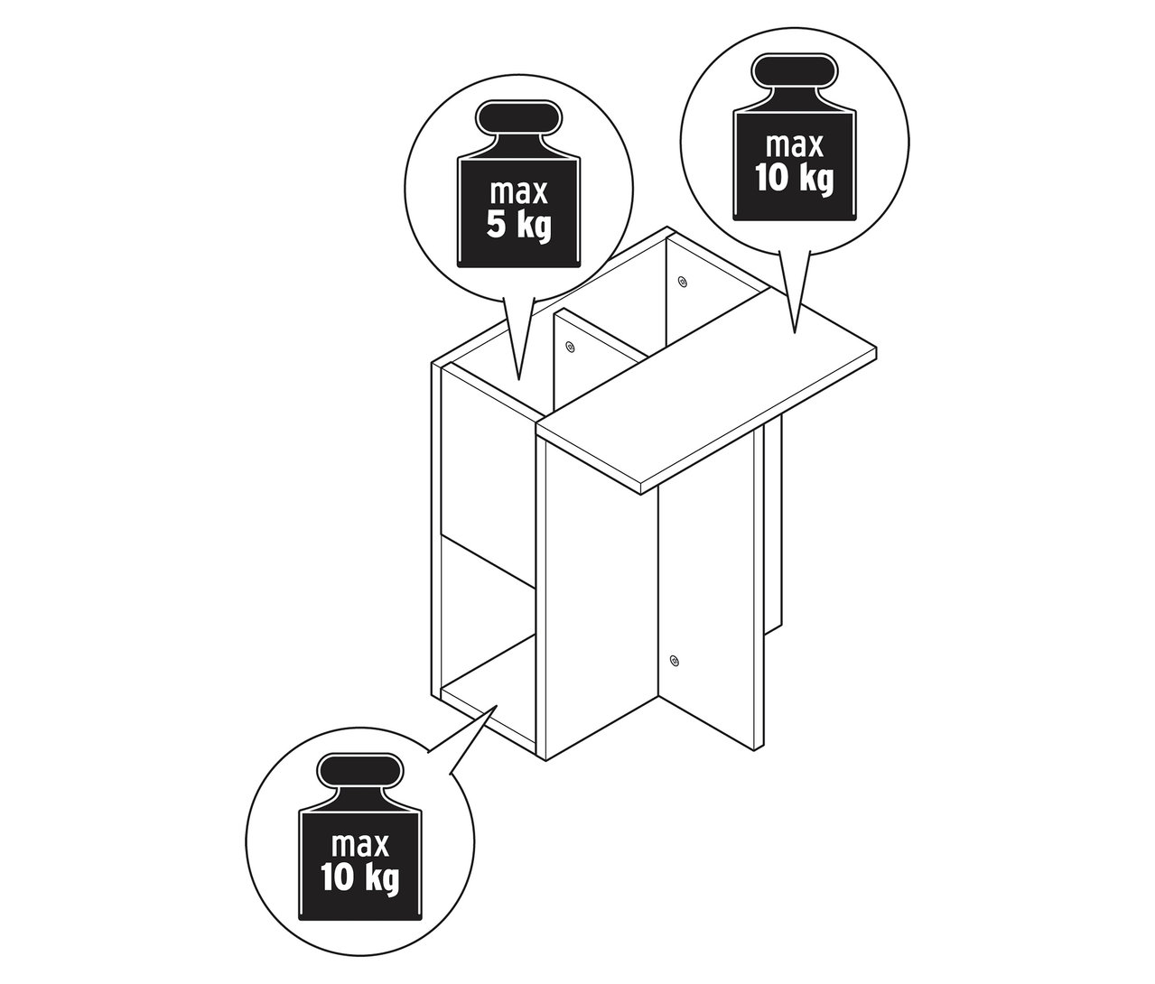 Ilustracja stolika z informacją o wadze.