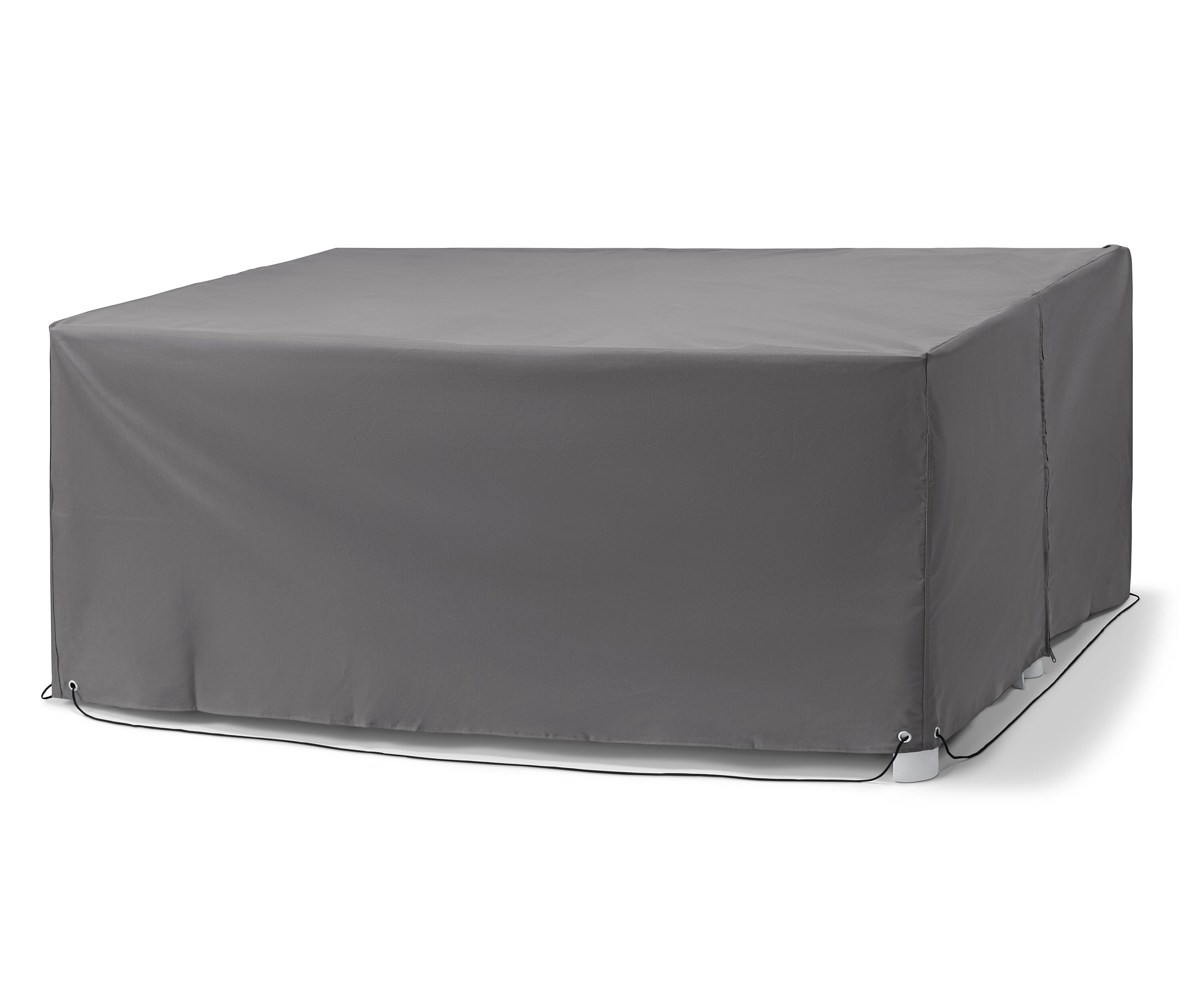 Szary pokrowiec premium na narożny zestaw wypoczynkowy.