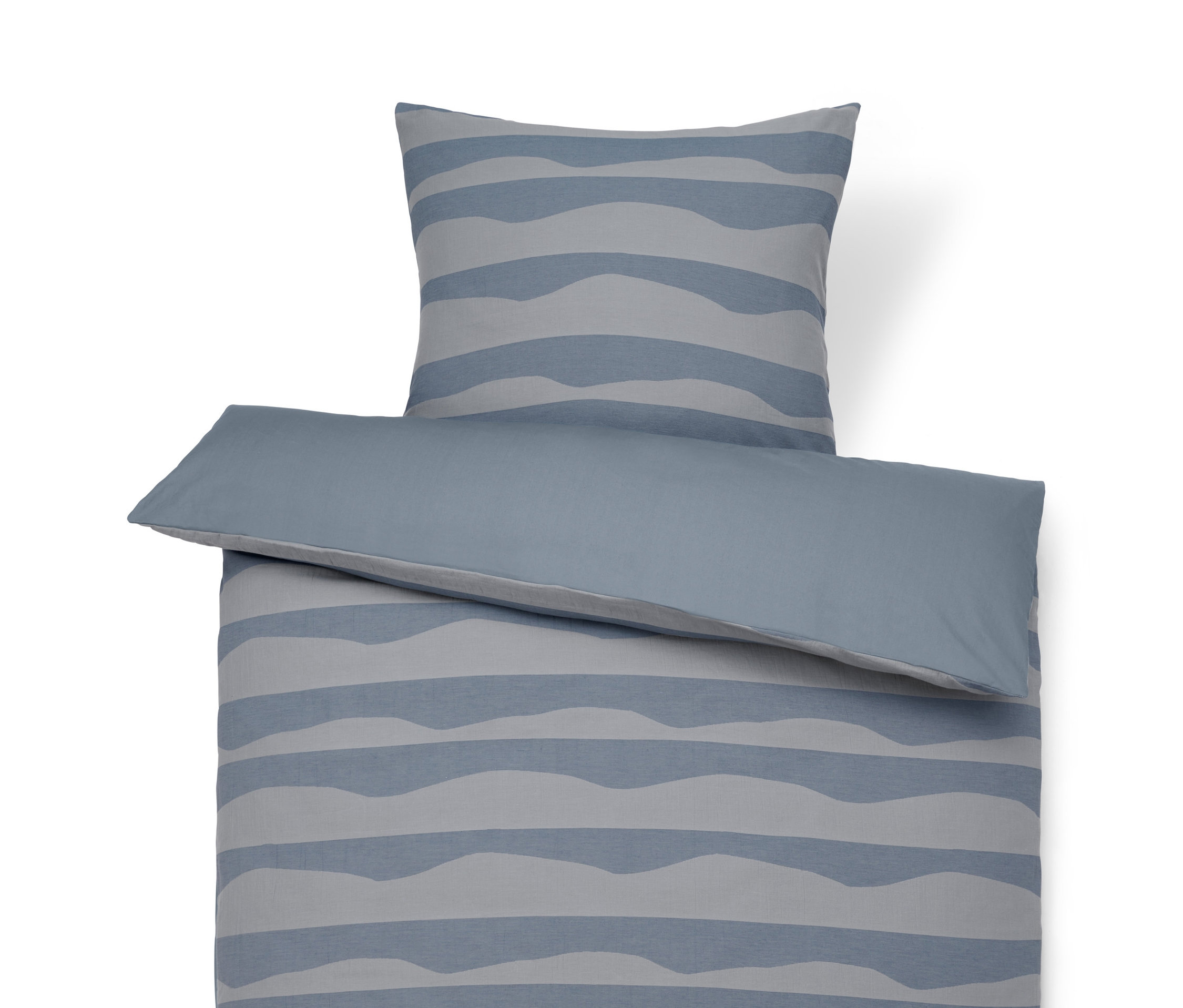 Tchibo - Pościel żakardowa - kolor: niebieski