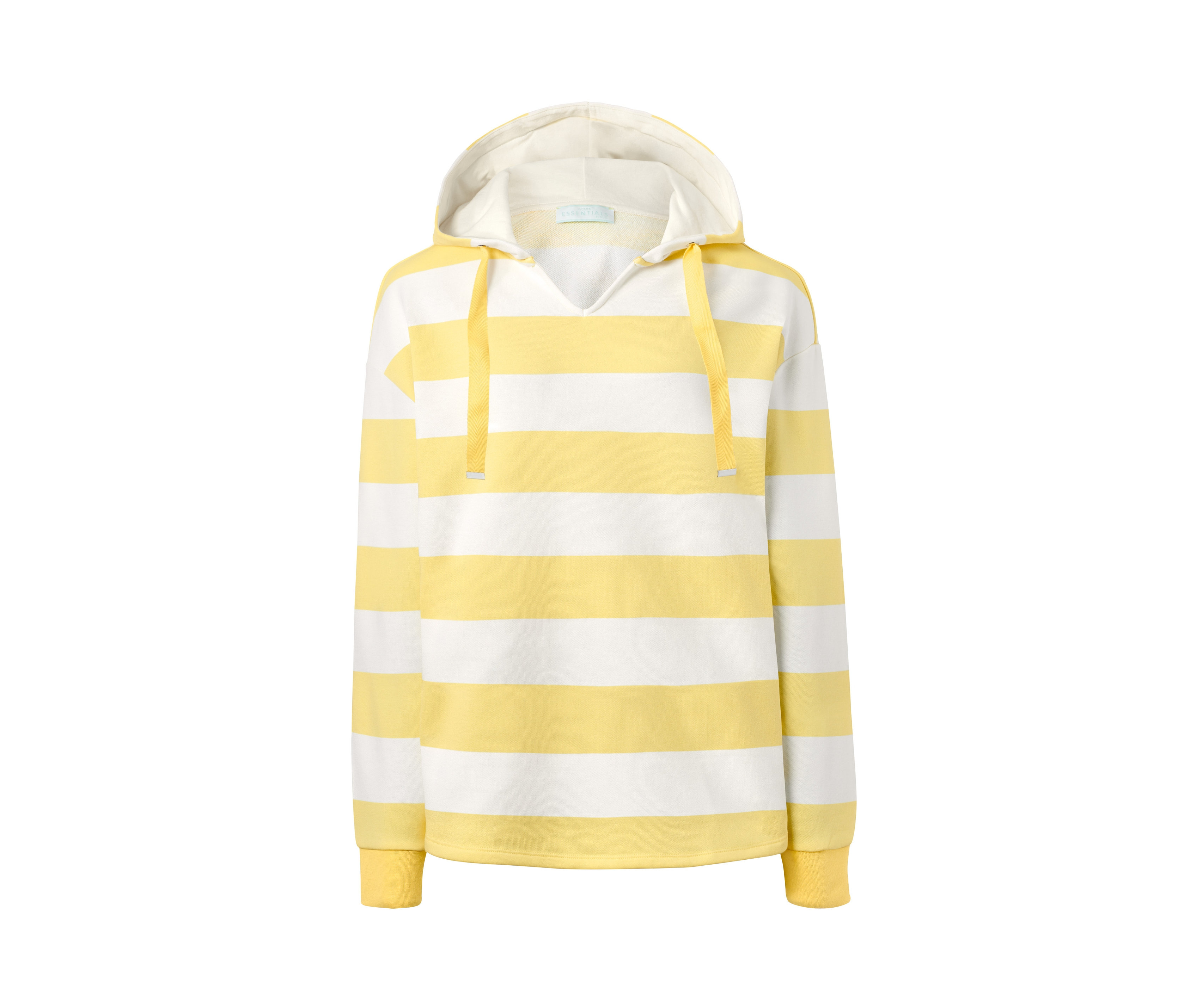 Tchibo - Bluza w paski z kapturem- biały/żółty/w paski