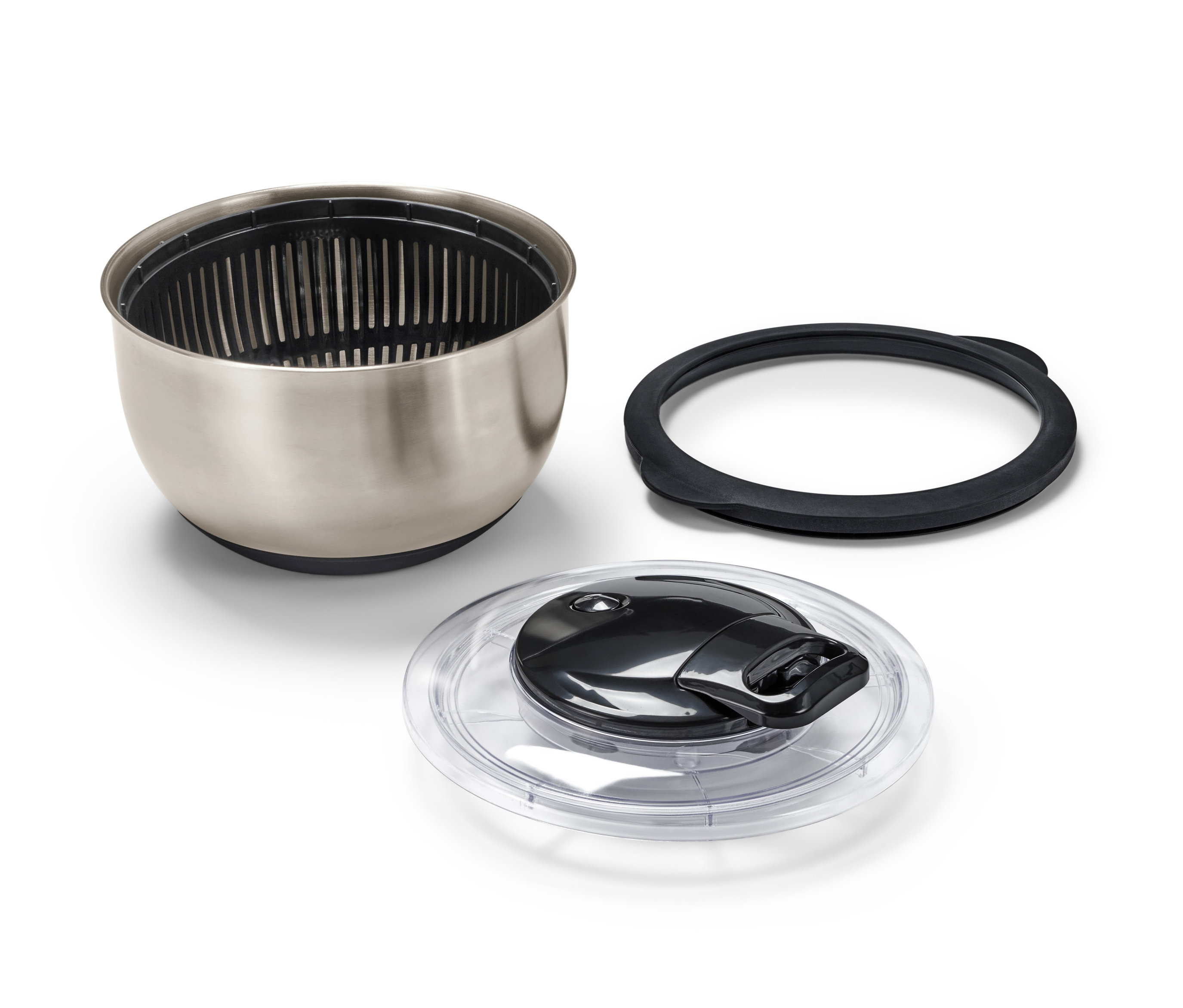 Tchibo - Wirówka do sałaty ze stali nierdzewnej - kolor: czarny