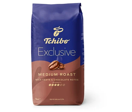 Opakowanie kawy Tchibo Exclusive Medium Roast, 1 kg.