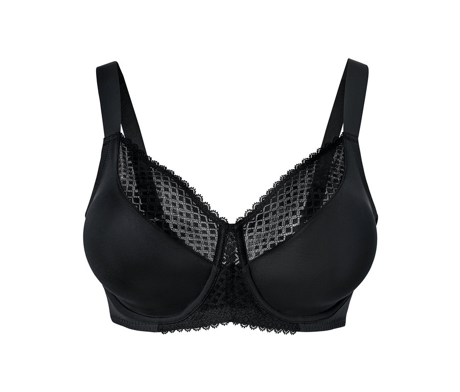 Czarny biustonosz minimizer.