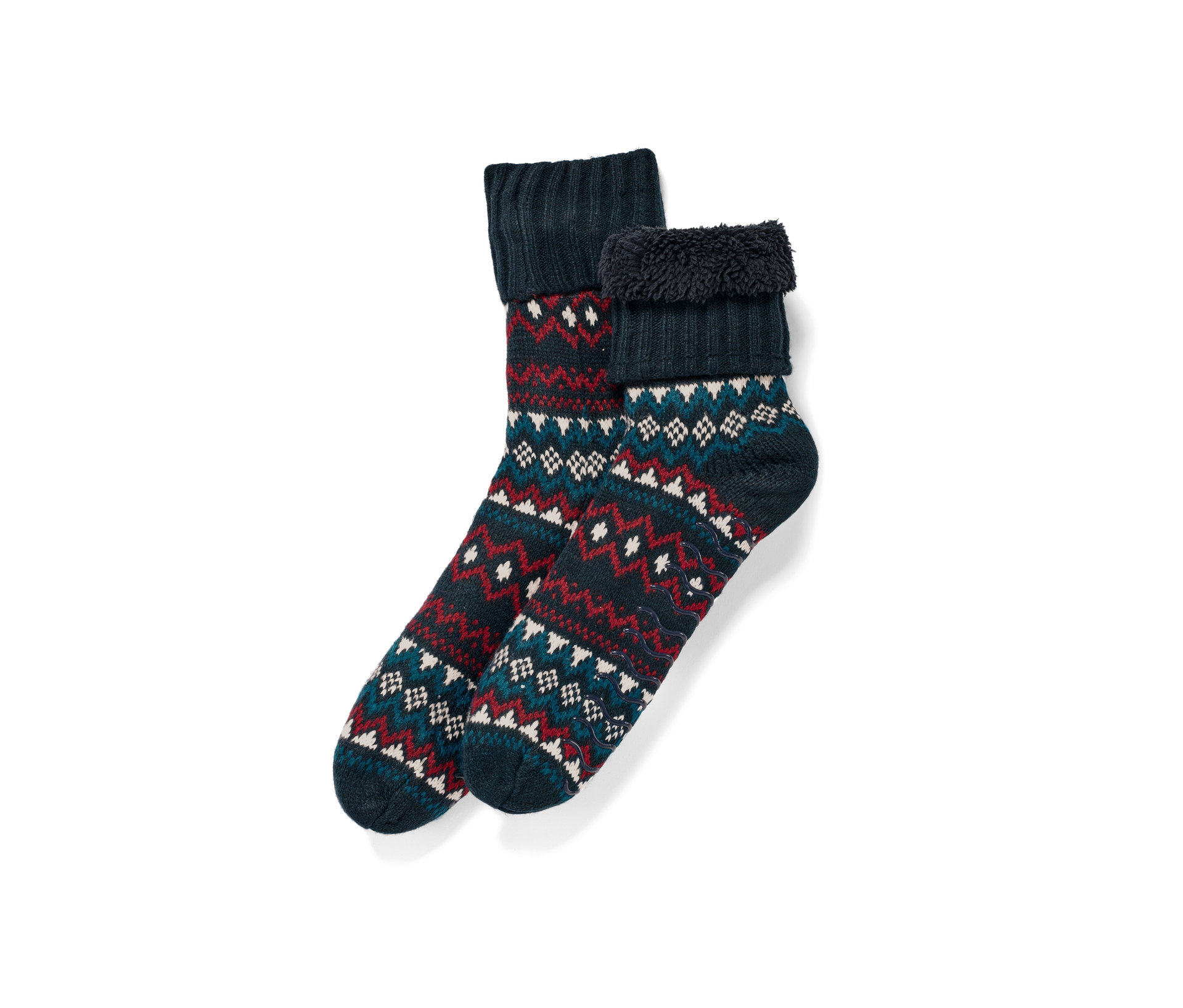 Tchibo - Skarpetokapcie - unisex- czerwony/niebieski/z nadrukiem
