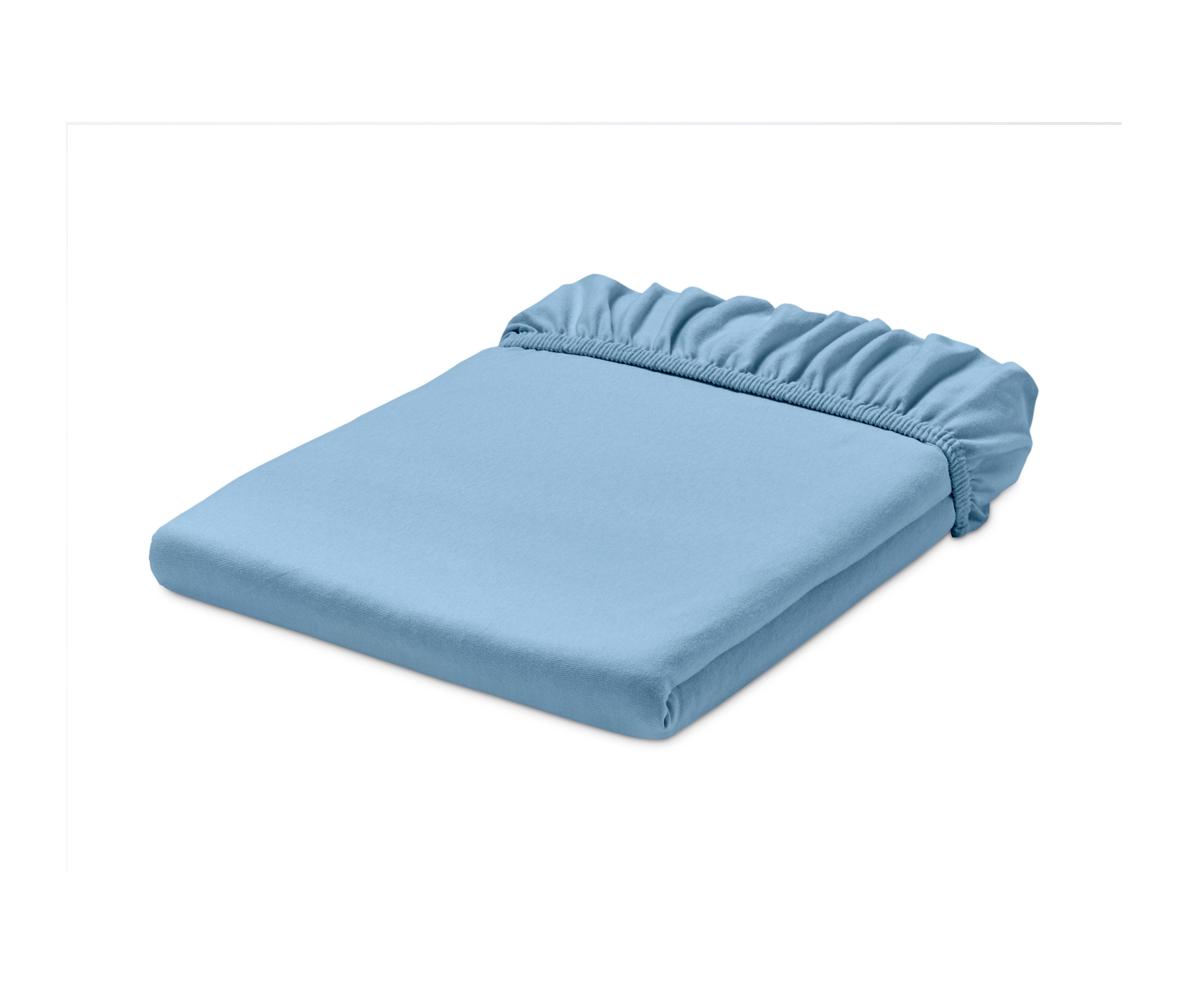 Tchibo - Prześcieradło dżersejowe z gumką - kolor: niebieski