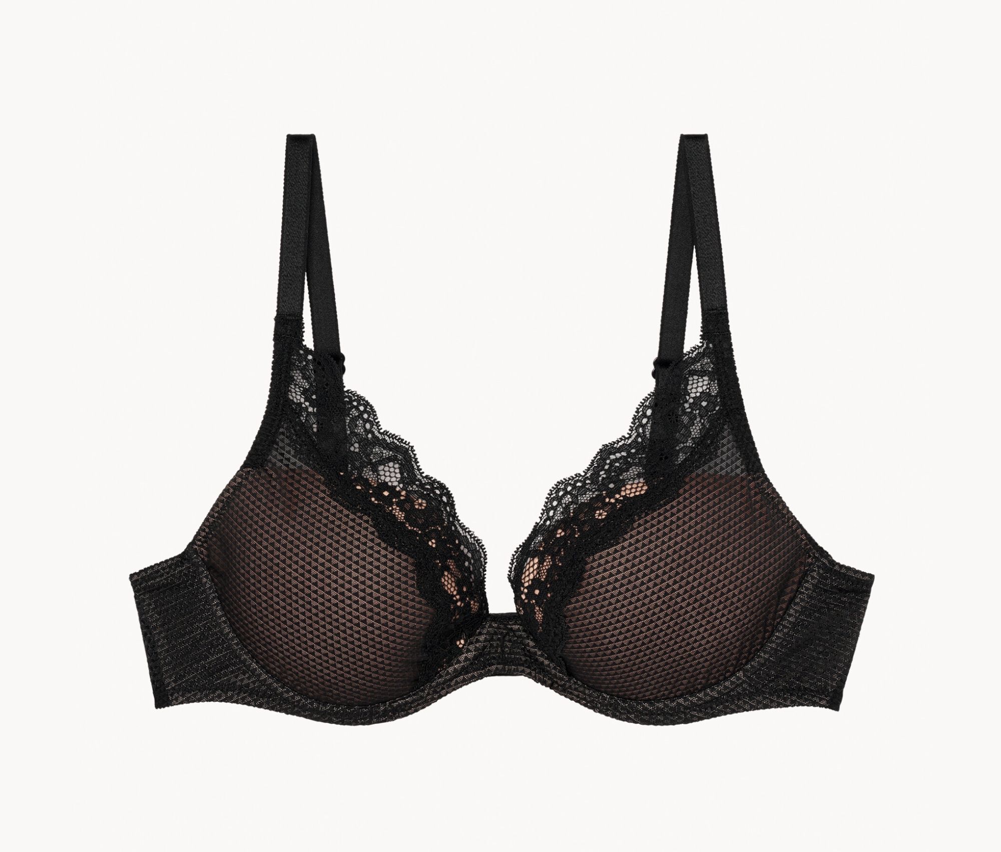 Usztywniany biustonosz typu plunge Passionata „Brooklyn”, czarny