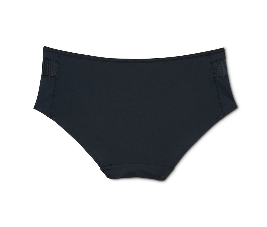 Para czarnych damskich fig typu panty, 2 pary, z siateczkowymi detalami po bokach.