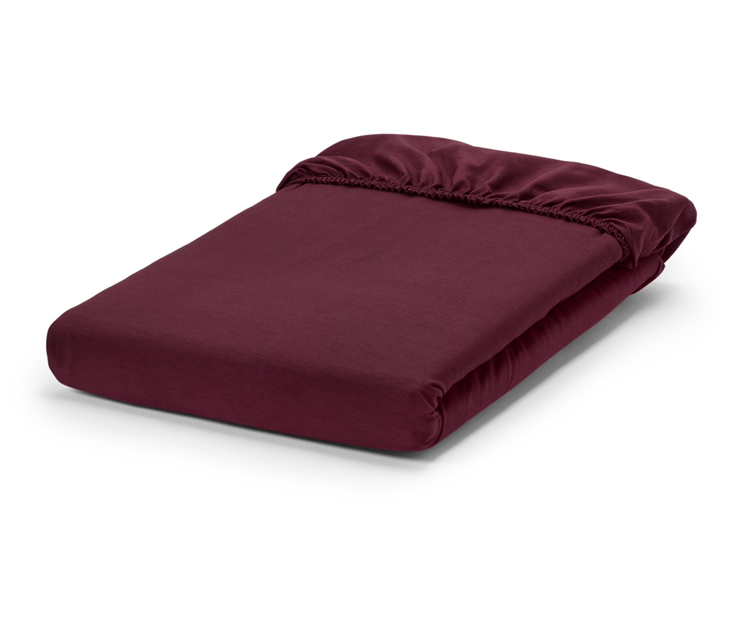 Tchibo - Perkalowe prześcieradło z gumką - kolor: czerwony/biały