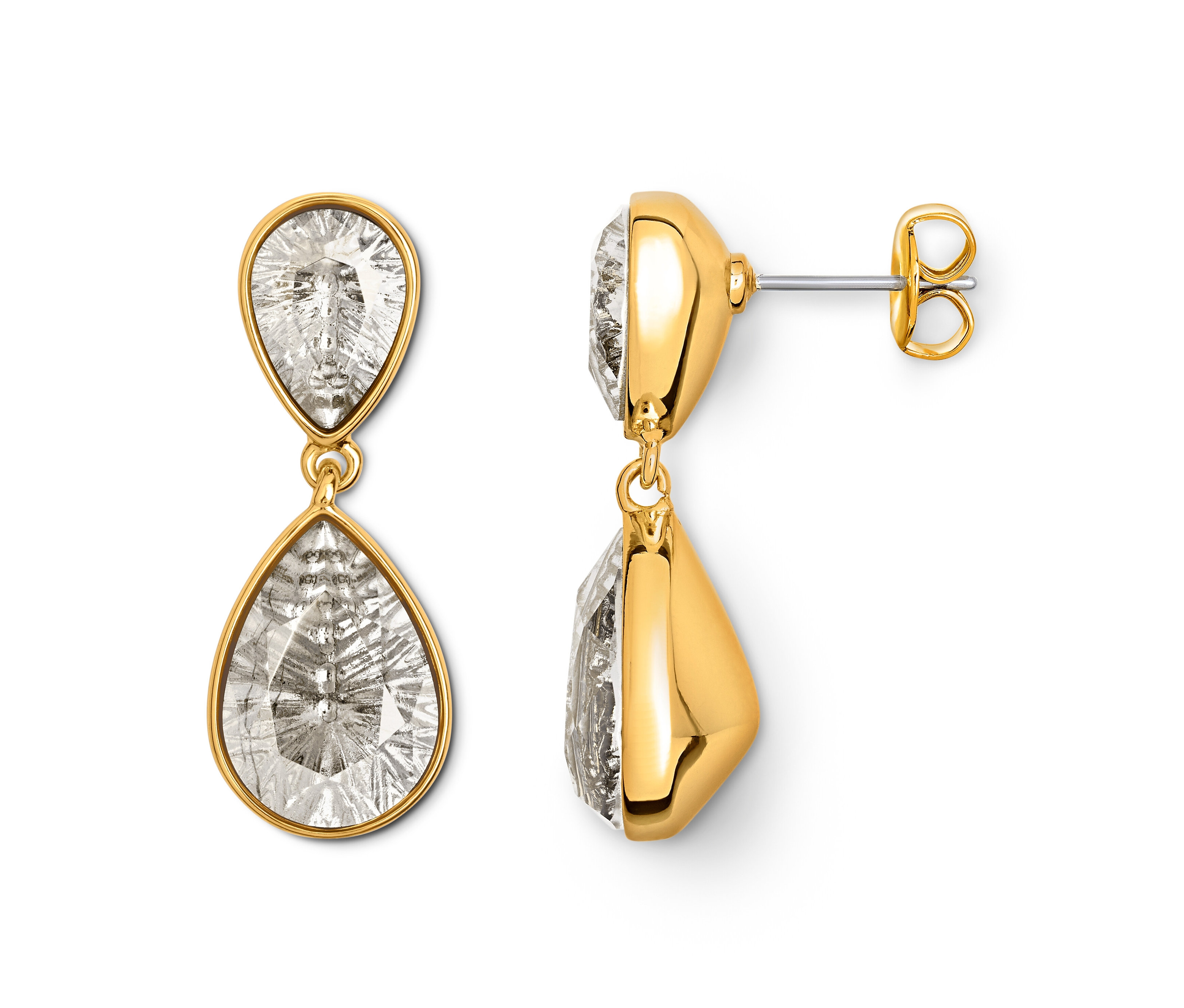 Tchibo - Kolczyki wiszące „Glamour” - kolor: szary