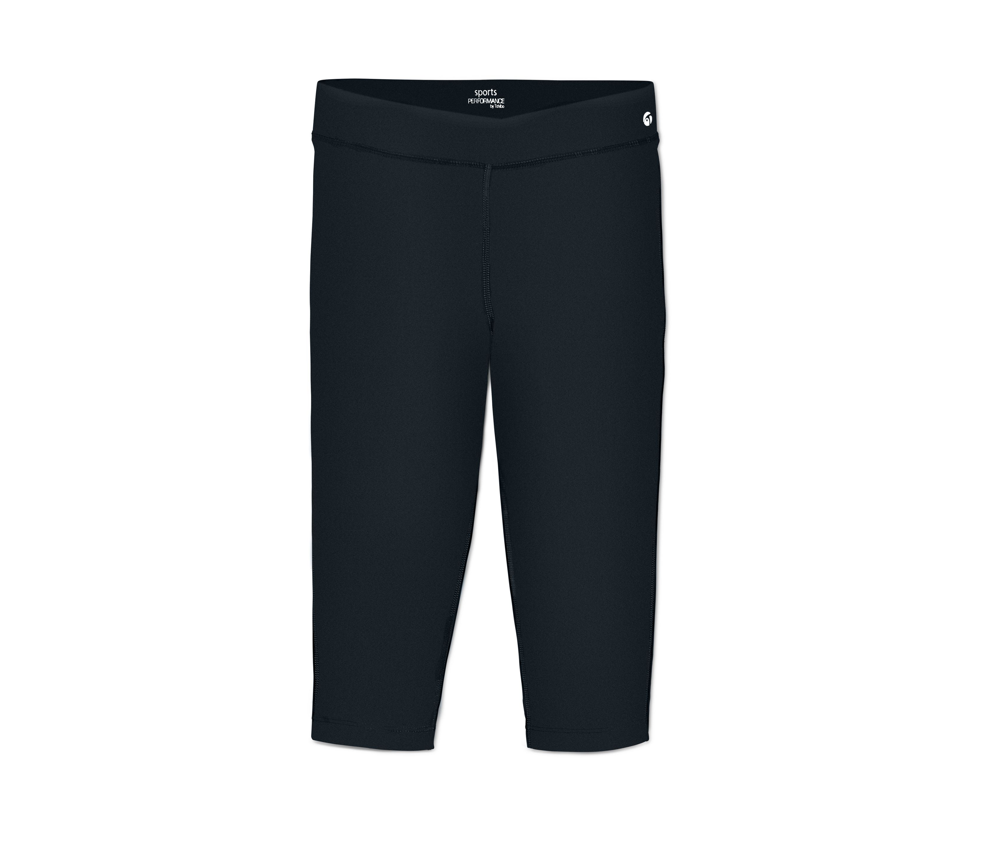 Tchibo - Legginsy sportowe o długości 3/4 z materiałem z recyklingu, czarny