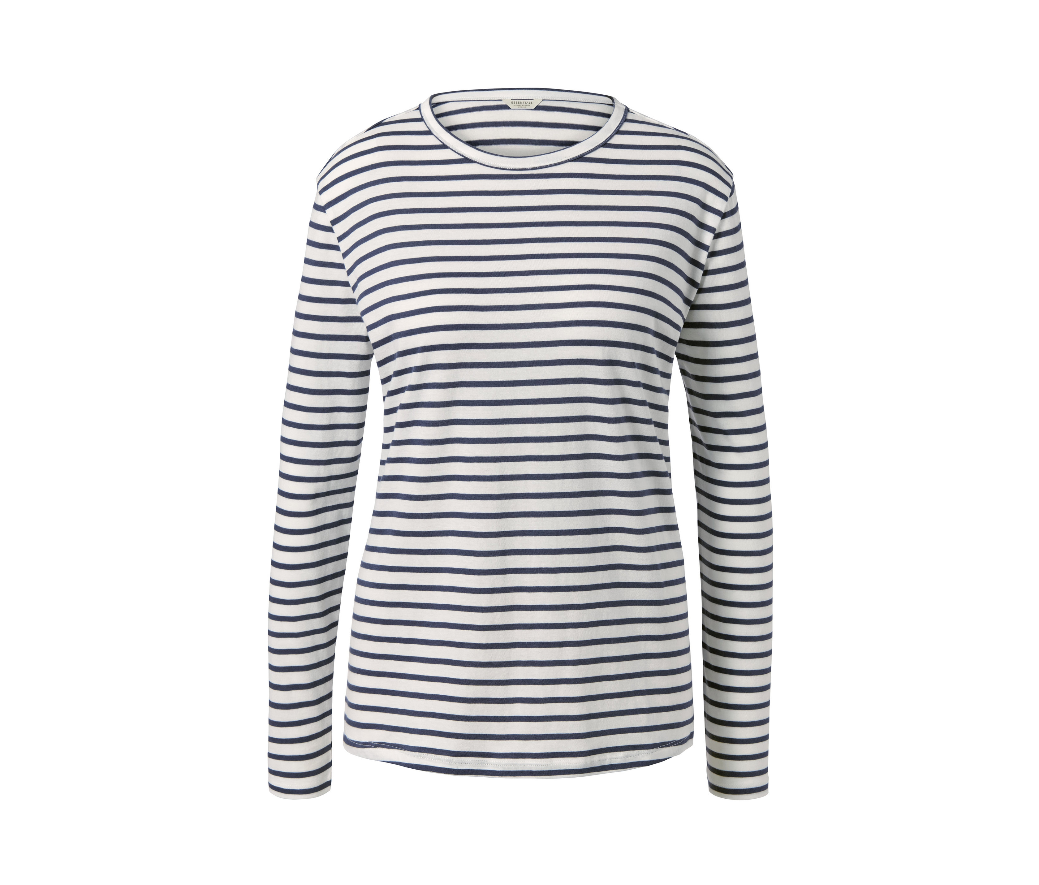 Tchibo - Bluzka z długim rękawem- biały/niebieski/w paski