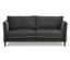 Antracytowa sofa 3-osobowa.