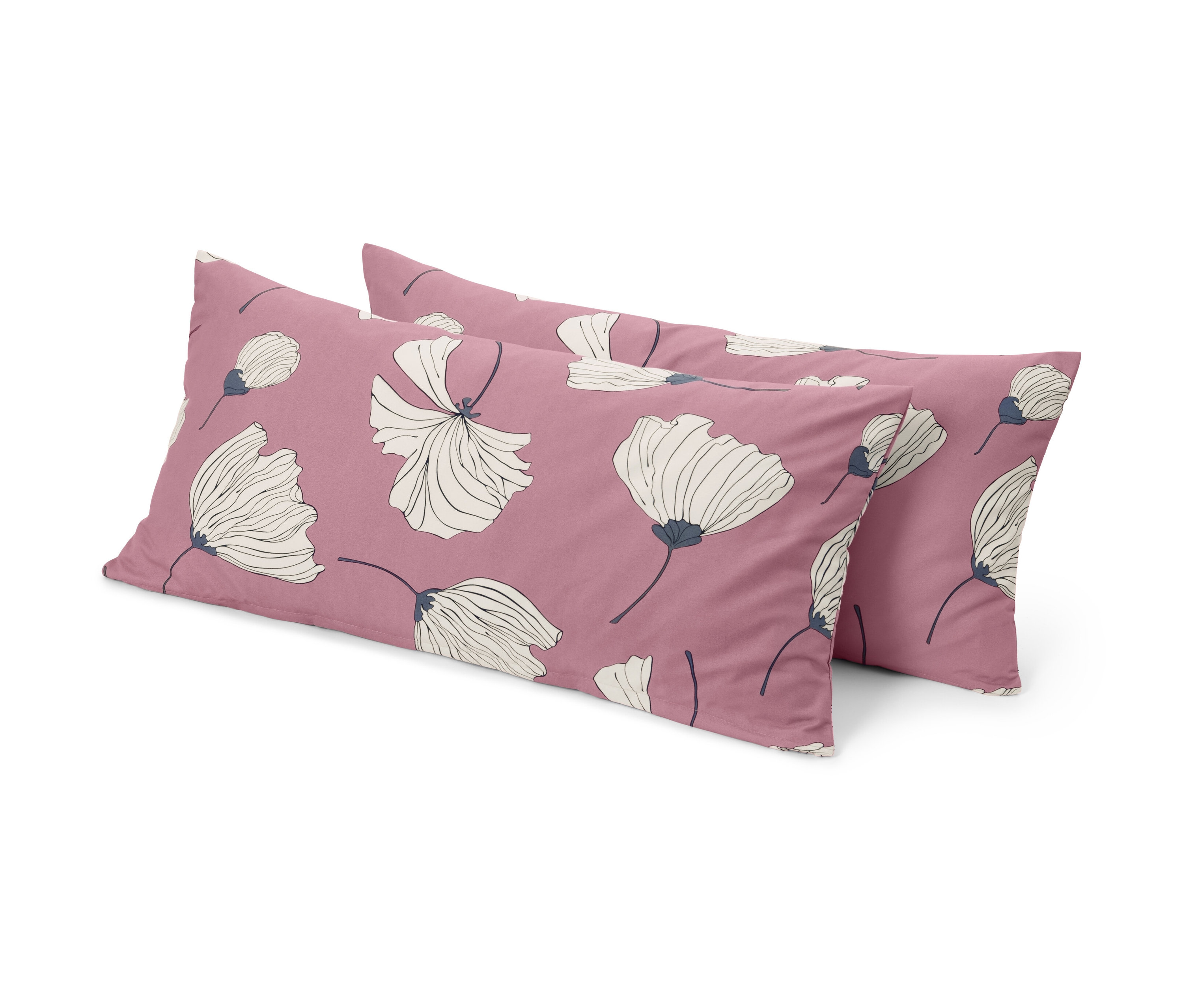 Tchibo - Poszewki na poduszki z mikrowłókna - kolor: różowy