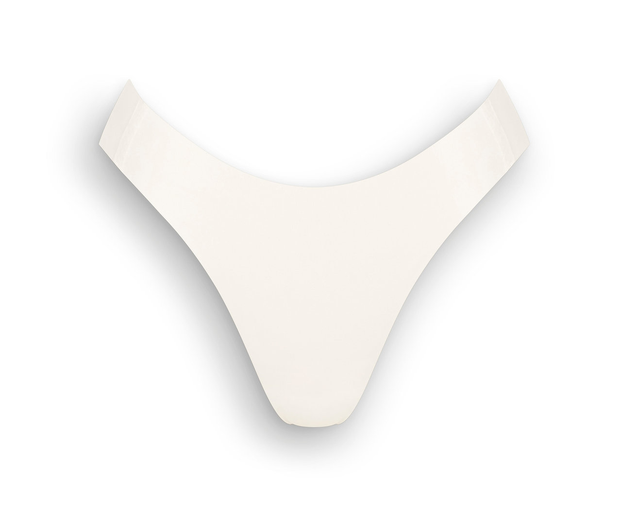 Białe figi typu high-leg sloggi ZERO Feel 2.0 na białym tle.