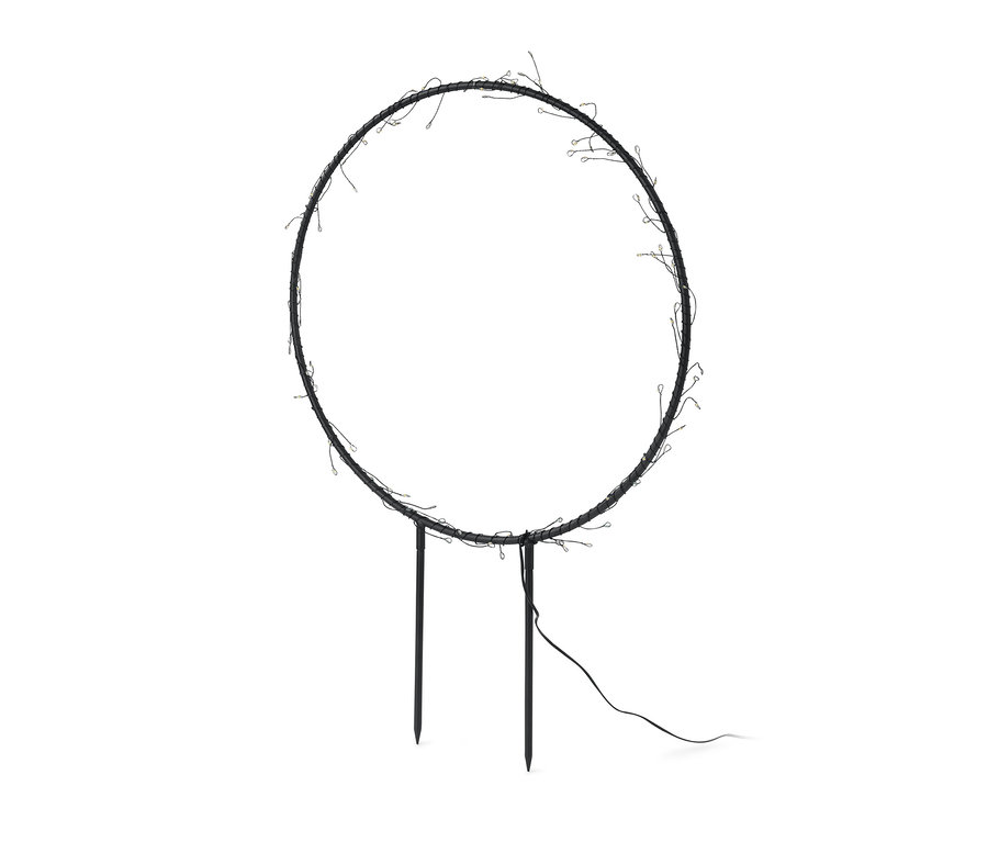 Metalowa obręcz świetlna LED.