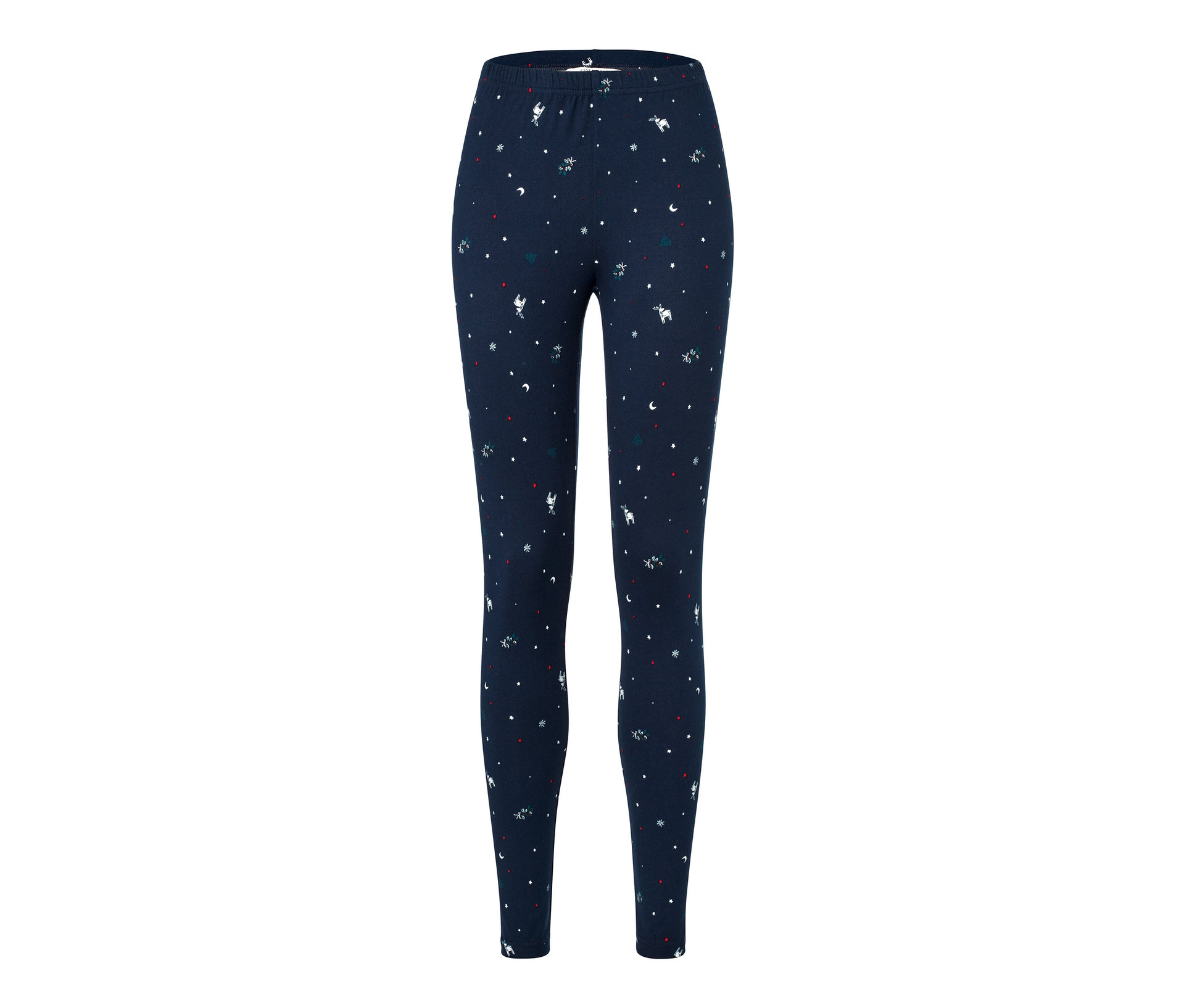 Tchibo - Miękkie legginsy- zielony/czerwony/z nadrukiem
