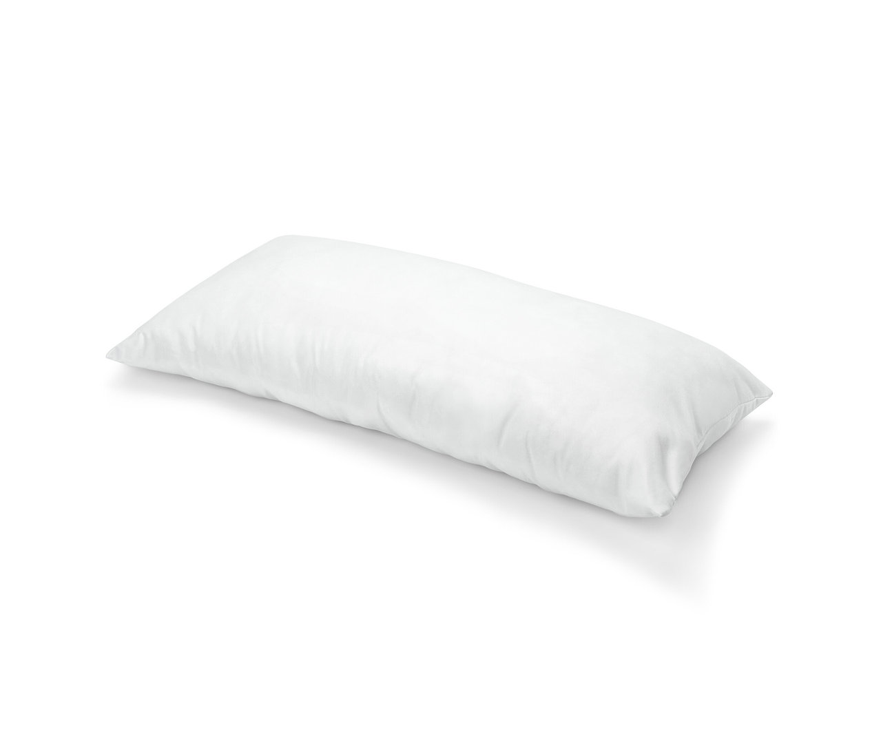 Biały, dwuczęściowy komplet pościeli na białym tle.