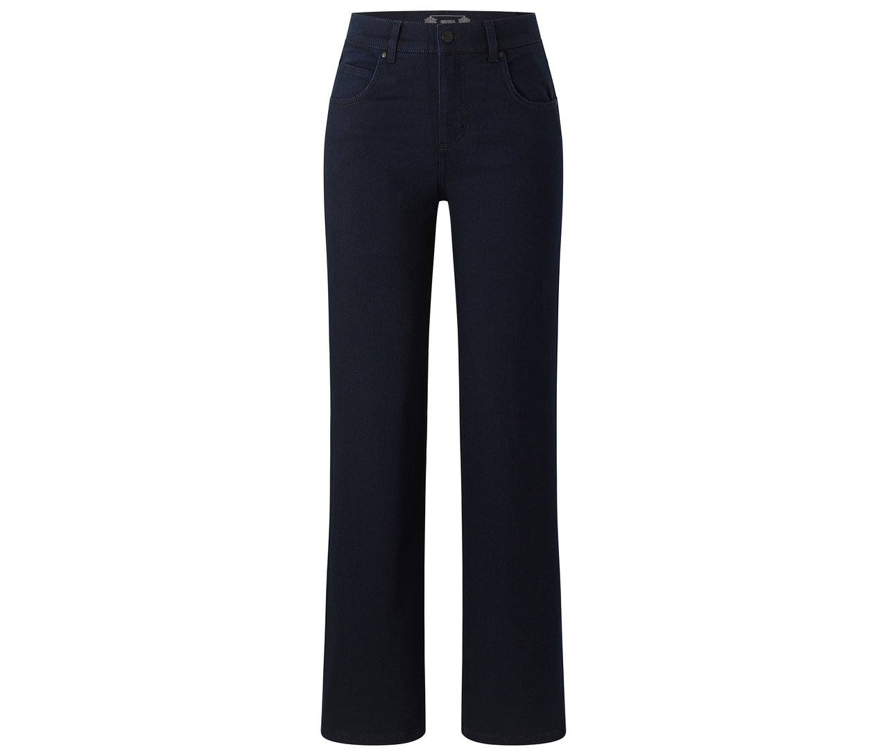 Dżinsy Angels „Lara”, Straight Fit, night blue na białym tle.