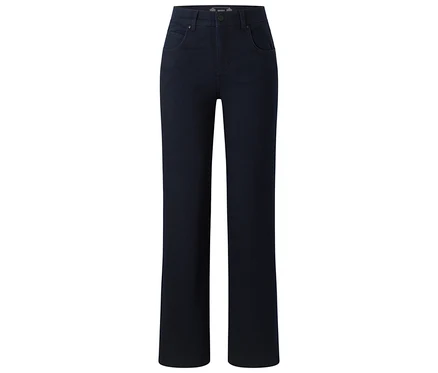 Dżinsy Angels „Lara”, Straight Fit, night blue na białym tle.