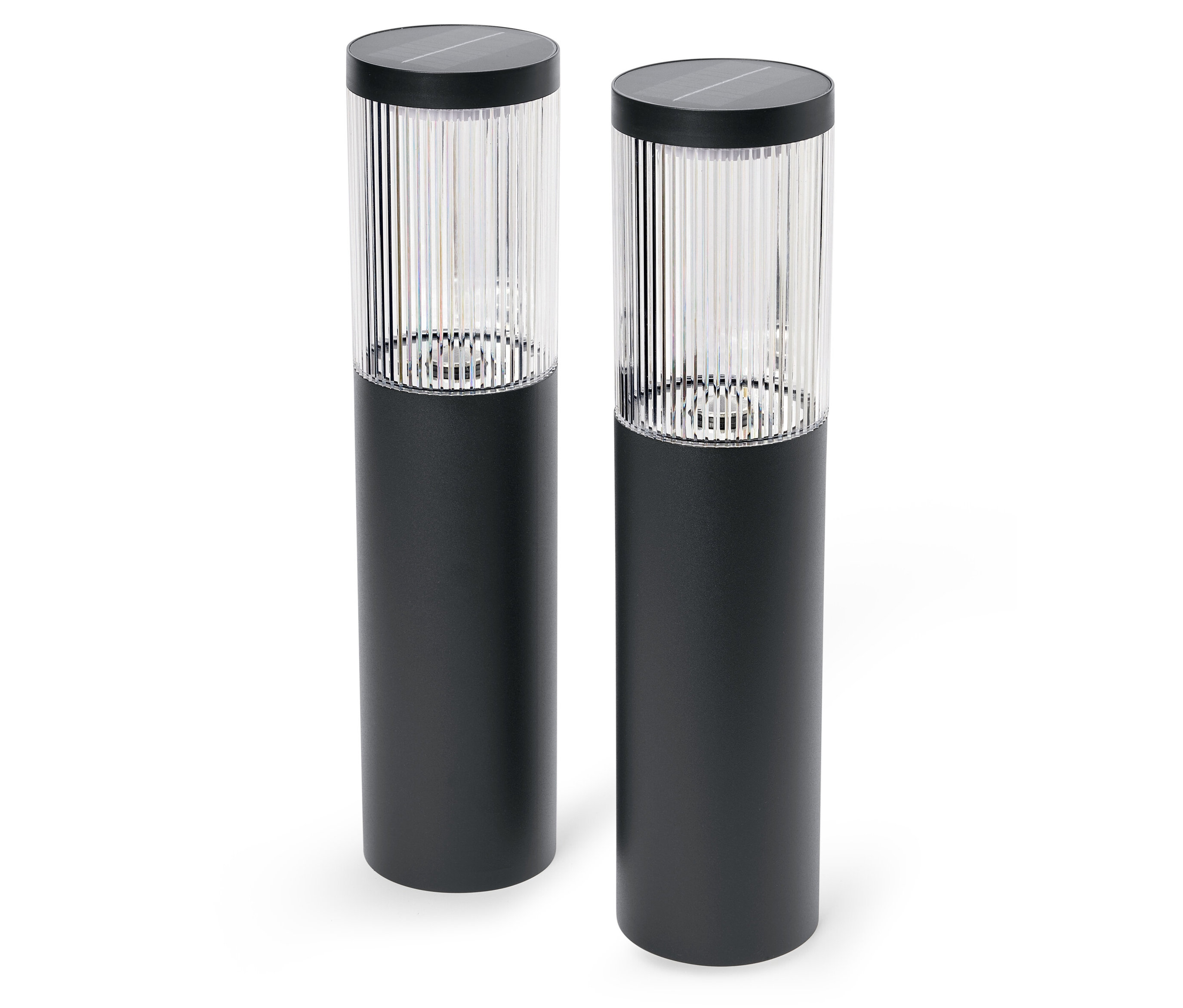 Tchibo - 2 lampy solarne do oświetlania ścieżki - kolor: czarny