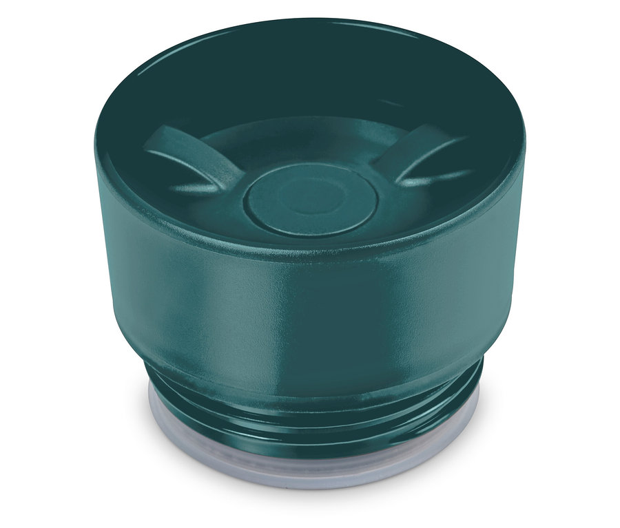 Wieczko do kubka Coffee-to-go, w paski, w kolorze ciemnozielonym.