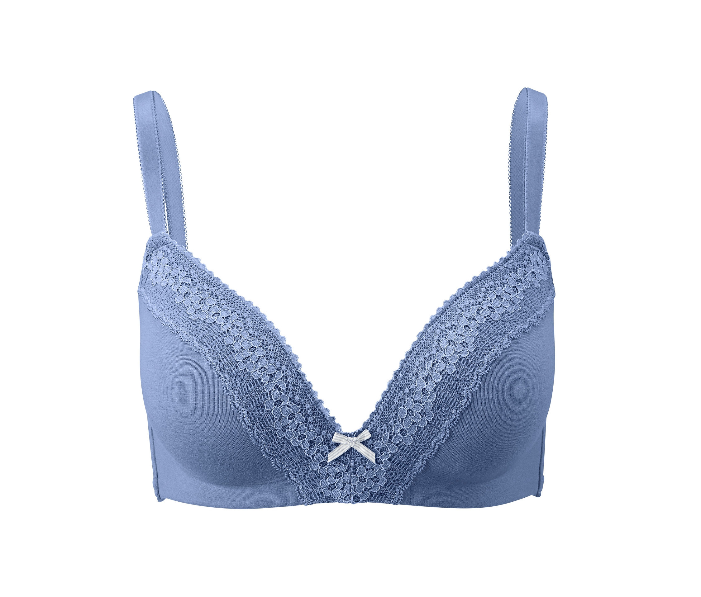 Tchibo - Biustonosz bez fiszbinów z miękkimi miseczkami- niebieski