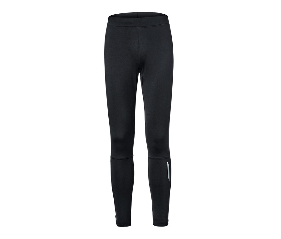 Czarne ocieplane legginsy funkcyjne.