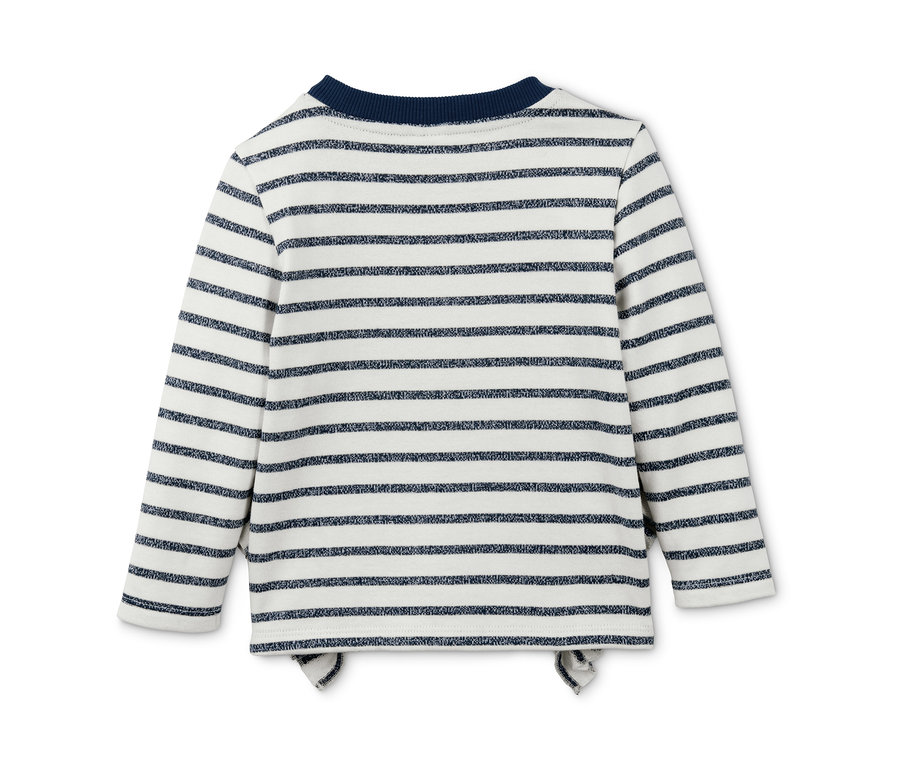 Bluza dresowa w paski z brokatowymi detalami.