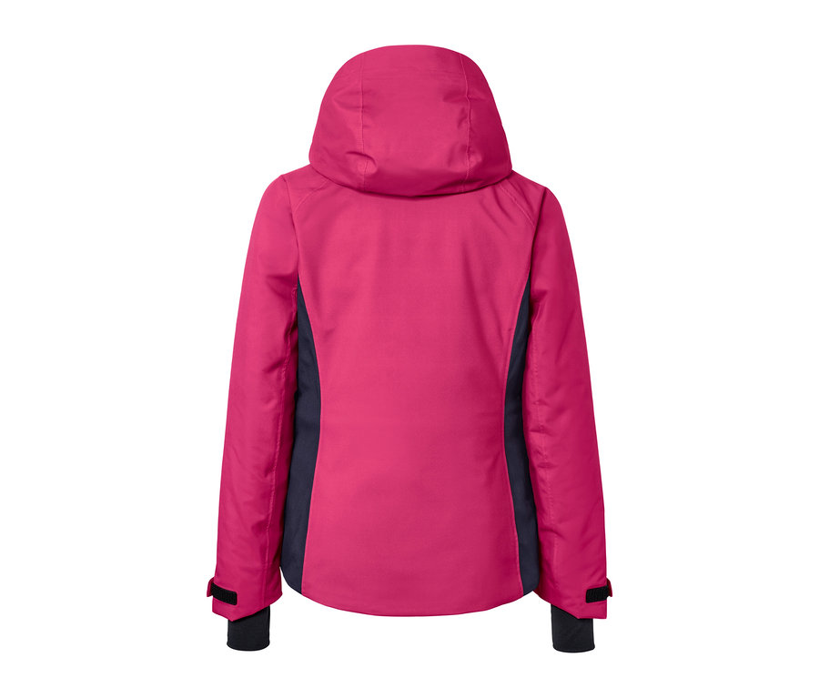 Widok z tyłu kurtki narciarskiej.