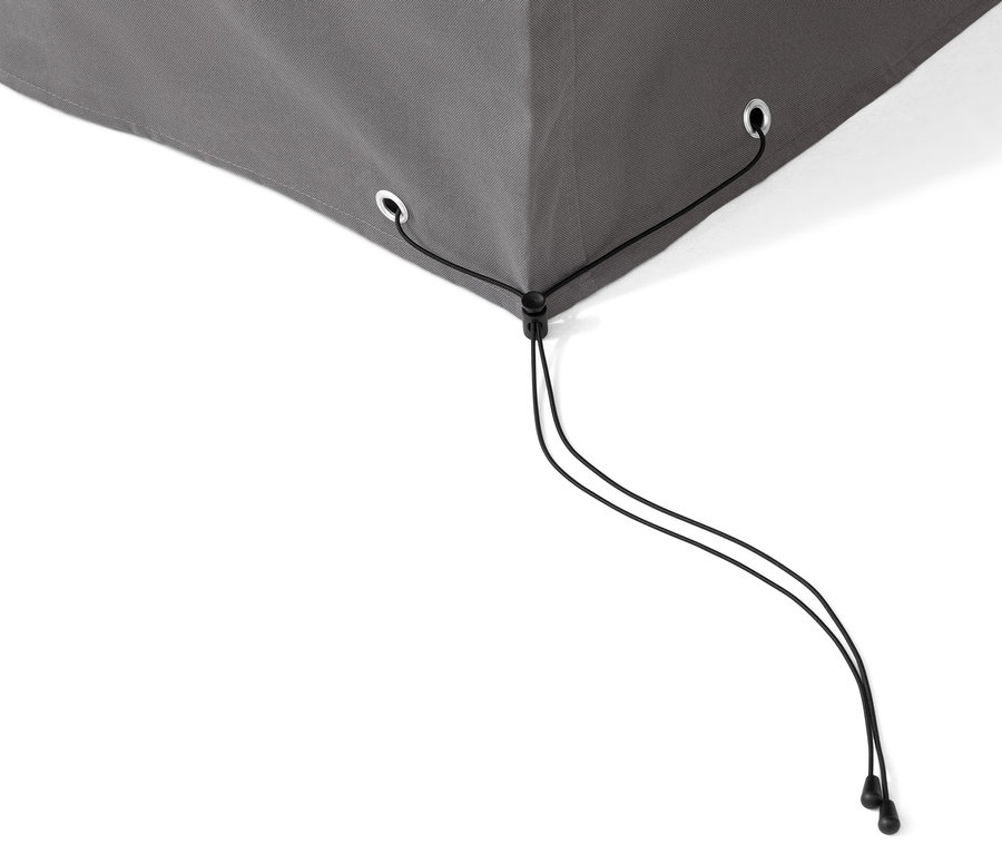 Róg szarego pokrowca premium na kosz plażowy XL/XXL ze sznurkiem.