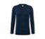 Granatowy sweter z dekoltem w szpic.