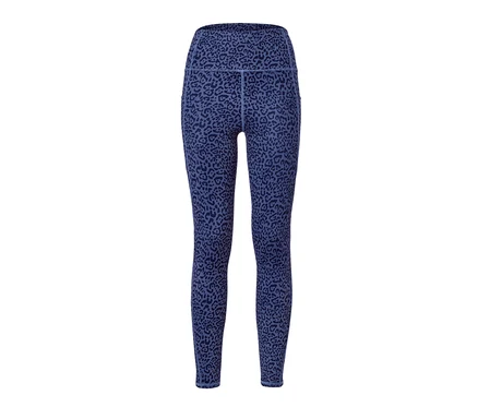 Fioletowe legginsy sportowe.