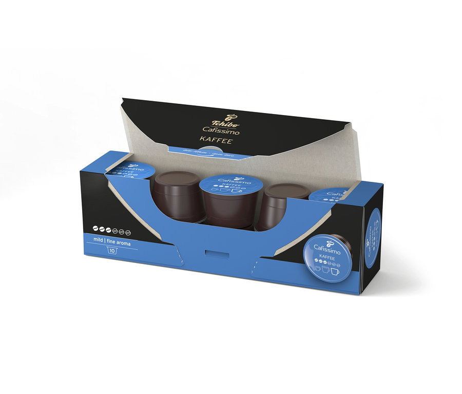 Otwarte opakowanie z dziesięcioma kapsułkami Coffee Mild.