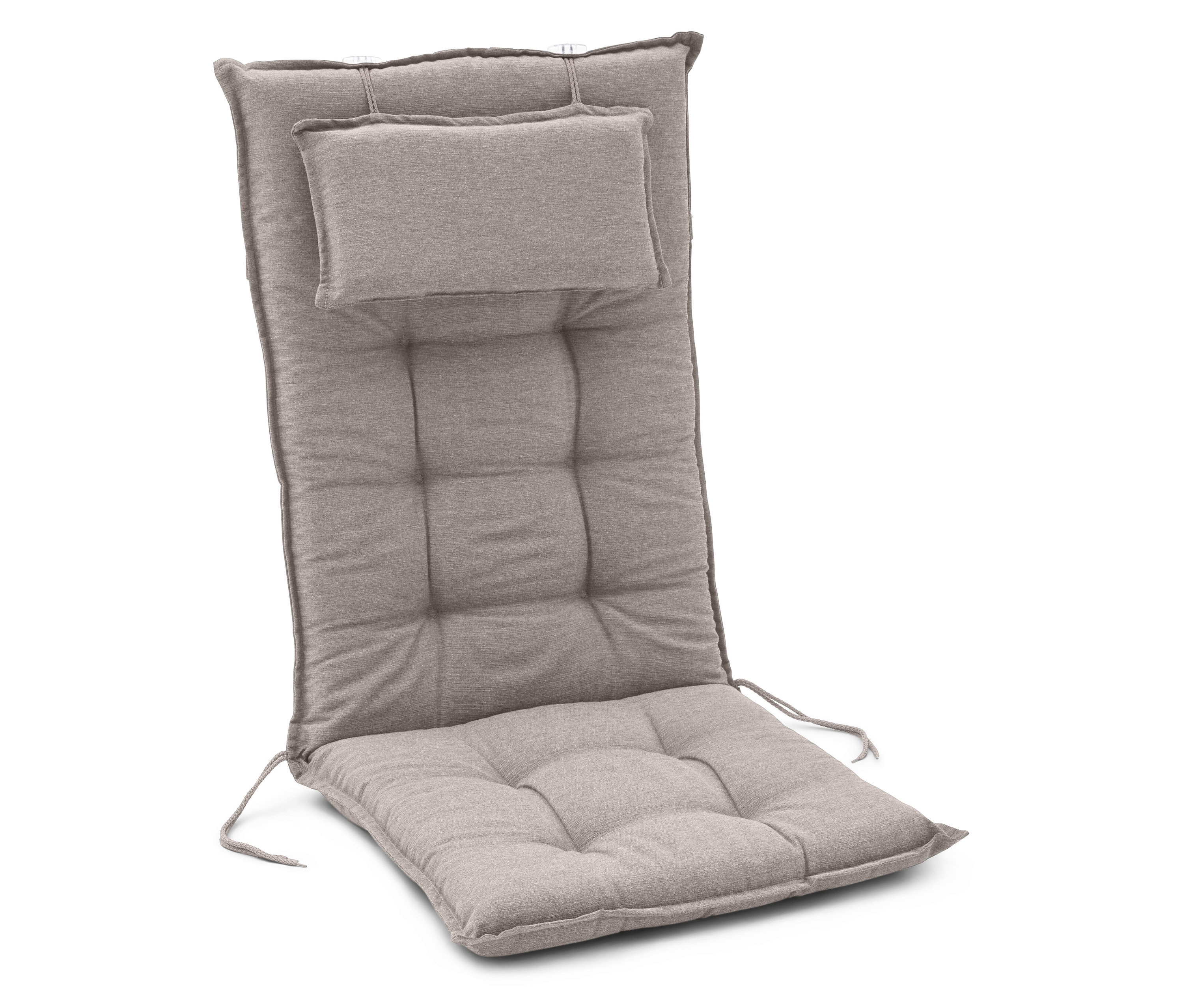 Tchibo - Nakładka na krzesło z wysokim oparciem, szarobrązowa