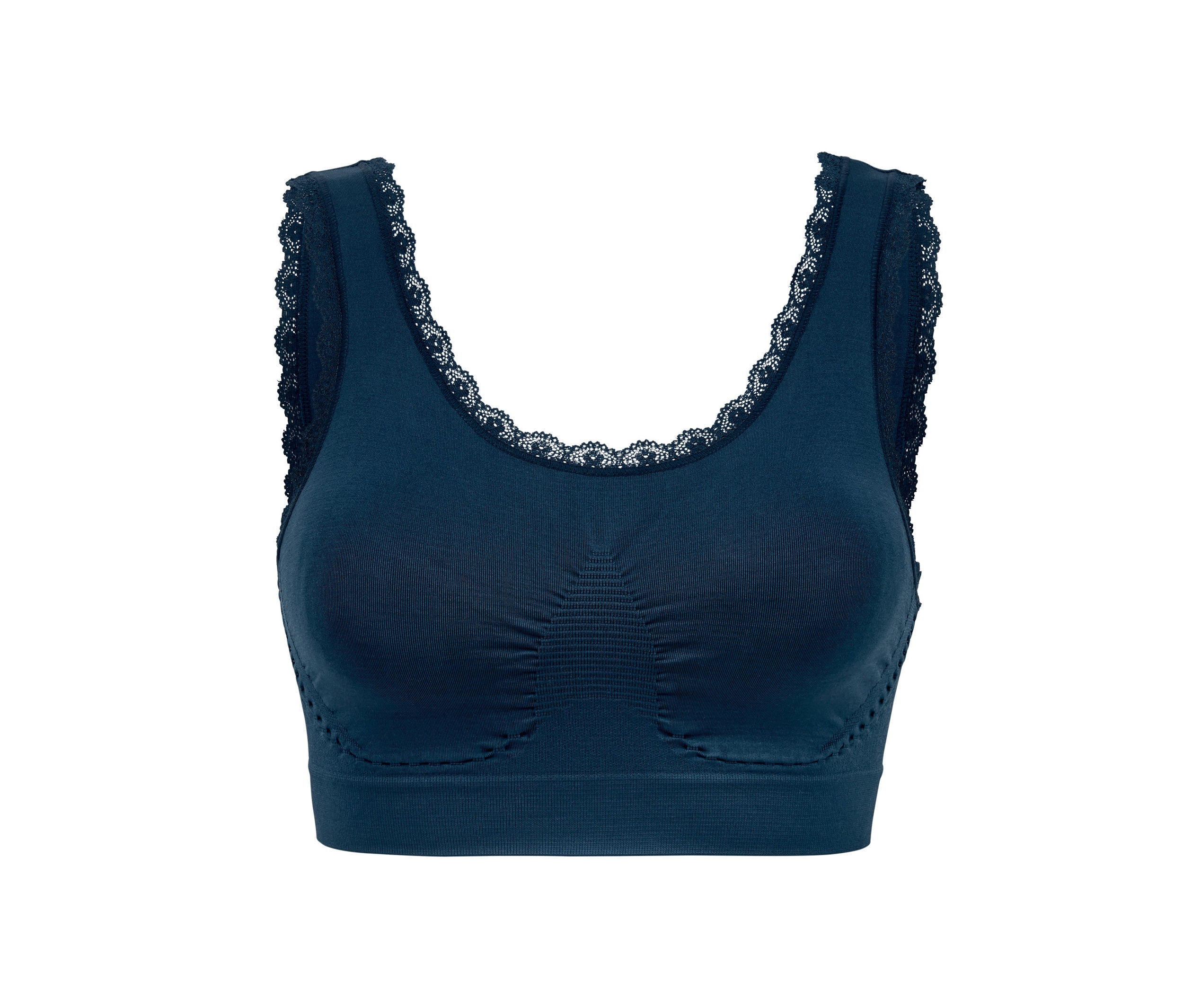 Tchibo - Bezszwowy biustonosz gorsetowy- niebieski